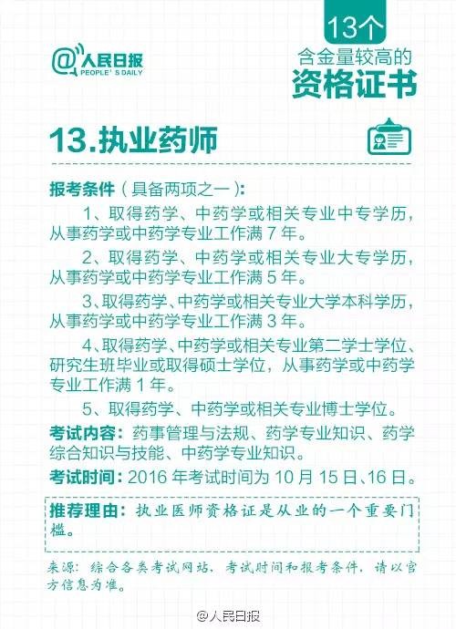 国务院取消了319个证书，剩下的这13个资格证书含金量最高