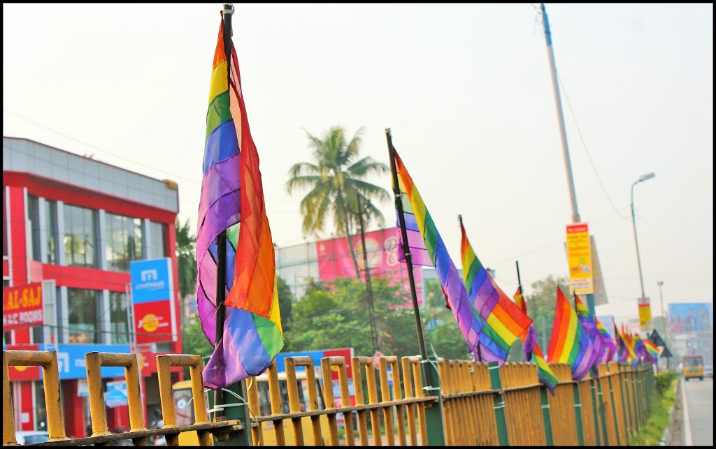 印度街头的彩虹旗